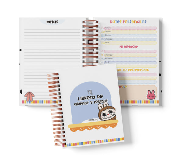 Libreta de Abonos y Pedidos - Labubu
