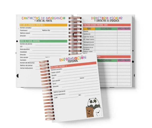 Agenda Preescolar MO - Osos Escandalosos