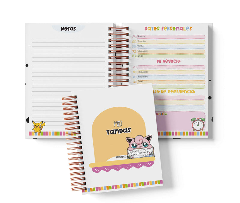 Libreta de Tandas 15 Participantes - Pokémon