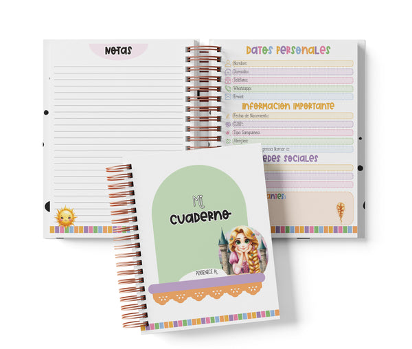 Cuaderno Medio Oficio - Rapunzel