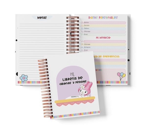 Libreta de Abonos y Pedidos - My Melody