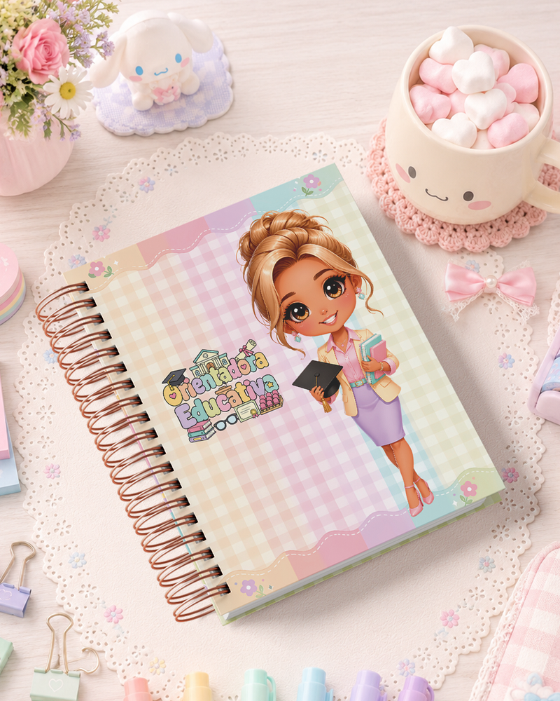 Pack de Portadas Orientadora Educativa - Sweet Rainbow