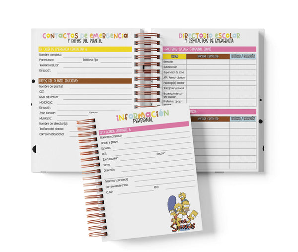 Agenda Preescolar MO - Los Simpsons