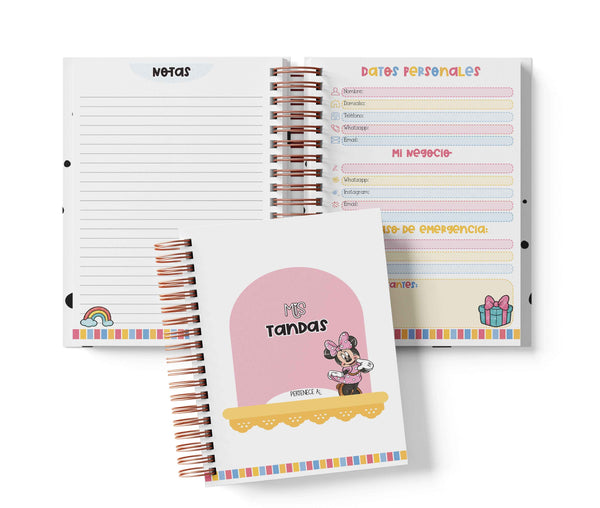 Libreta de Tandas 15 Participantes - Minnie Mouse