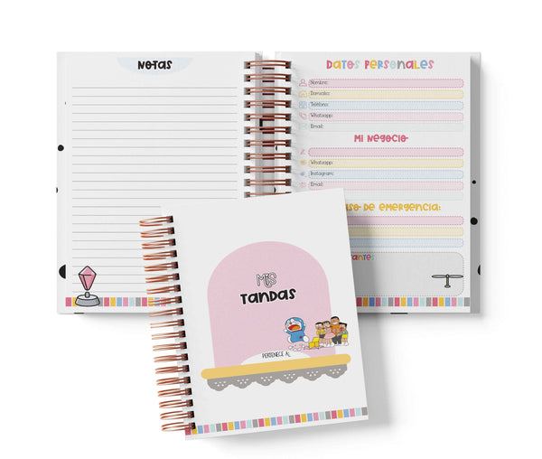 Libreta de Tandas 15 Participantes - Doraemon