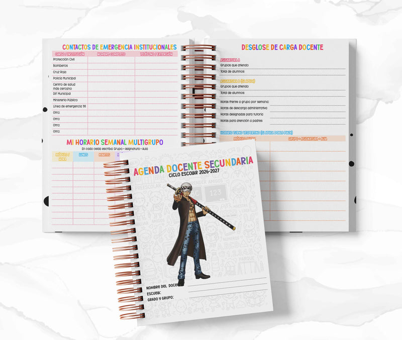 Agenda Secundaria - One Piece
