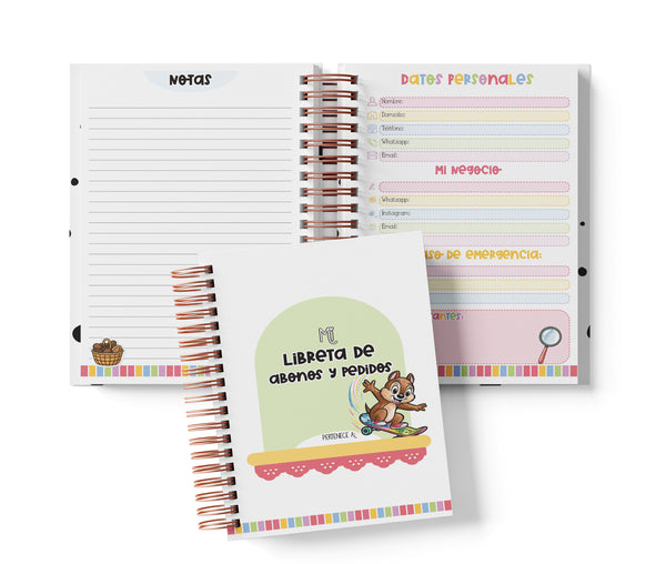 Libreta de Abonos y Pedidos - Chip y Dale