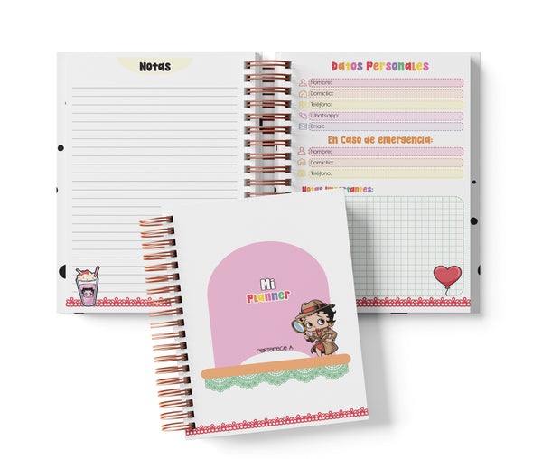 Planner Diario con Horario - Betty Boop