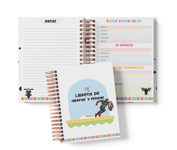 Libreta de Abonos y Pedidos - Capitán América