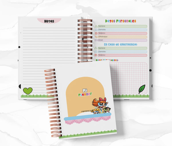 Planner 2 Días por Página - Chicas Superpoderosas