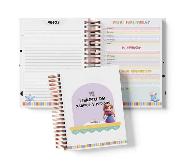 Libreta de Abonos y Pedidos - Frozen