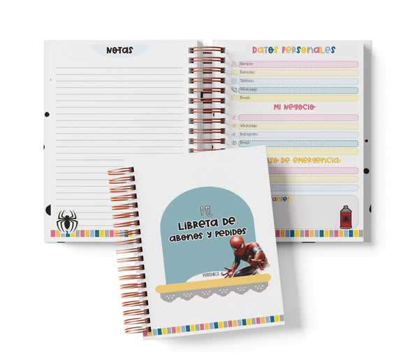 Libreta de Abonos y Pedidos - Spider-Man