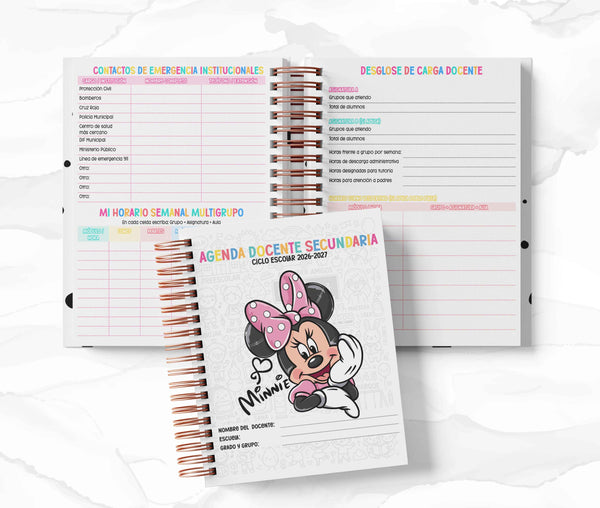 Agenda Secundaria - Minnie Mouse