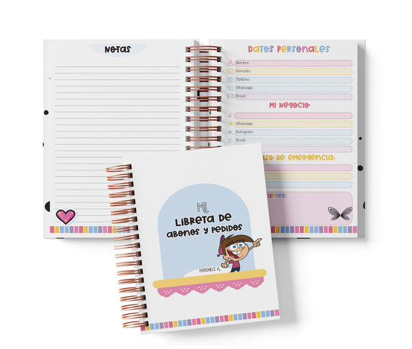 Libreta de Abonos y Pedidos - Padrinos Mágicos