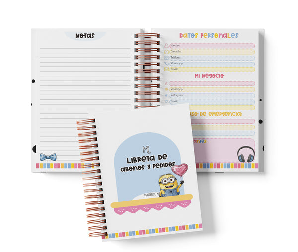Libreta de Abonos y Pedidos - Minions