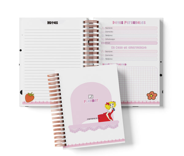 Planner Diario con Horario - Candy Candy