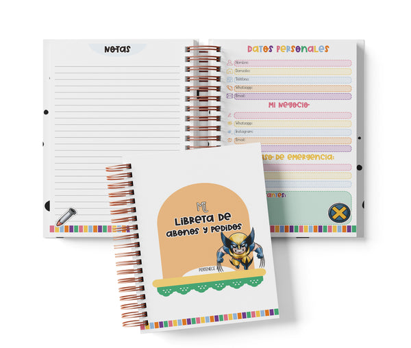 Libreta de Abonos y Pedidos - Wolverine