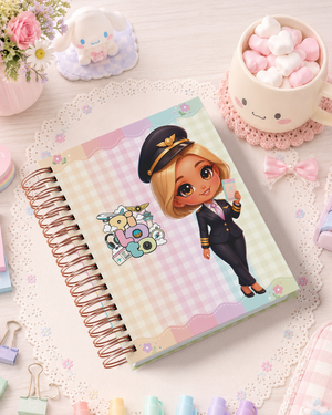 Pack de Portadas Piloto  Sobrecargo  Aeromoza - Sweet Rainbow