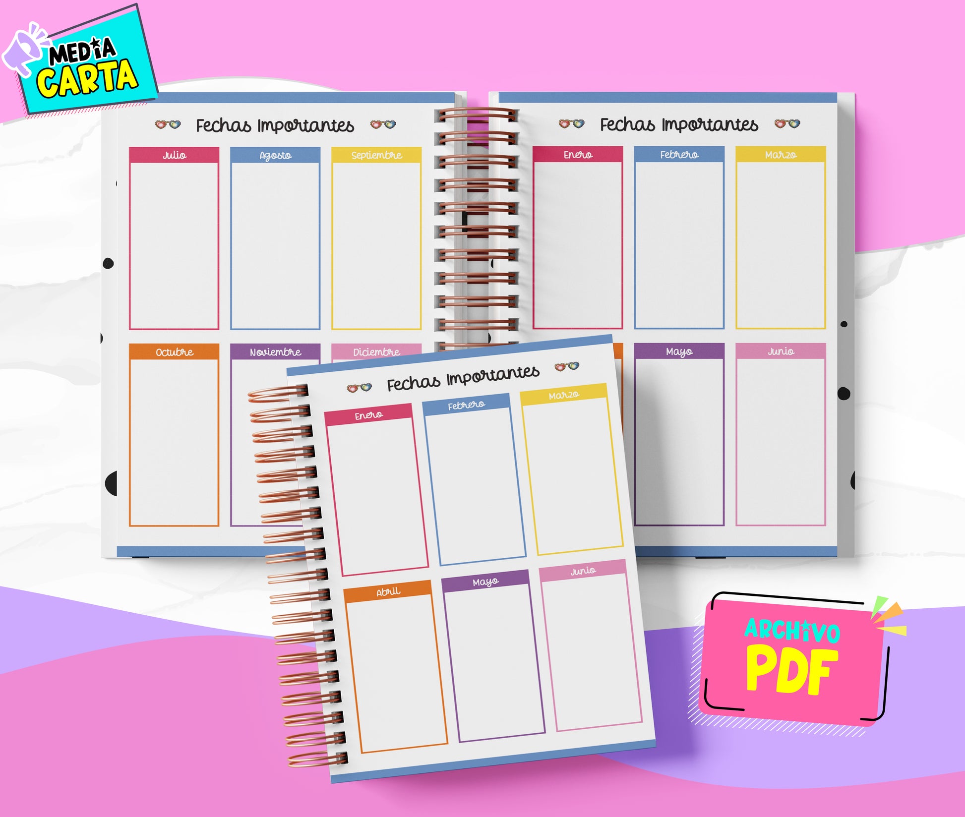 Agenda Diaria 2026 de Harley Quinn (PDF no editable) – Día por Página – Media Carta 14×21.5 cm – Español