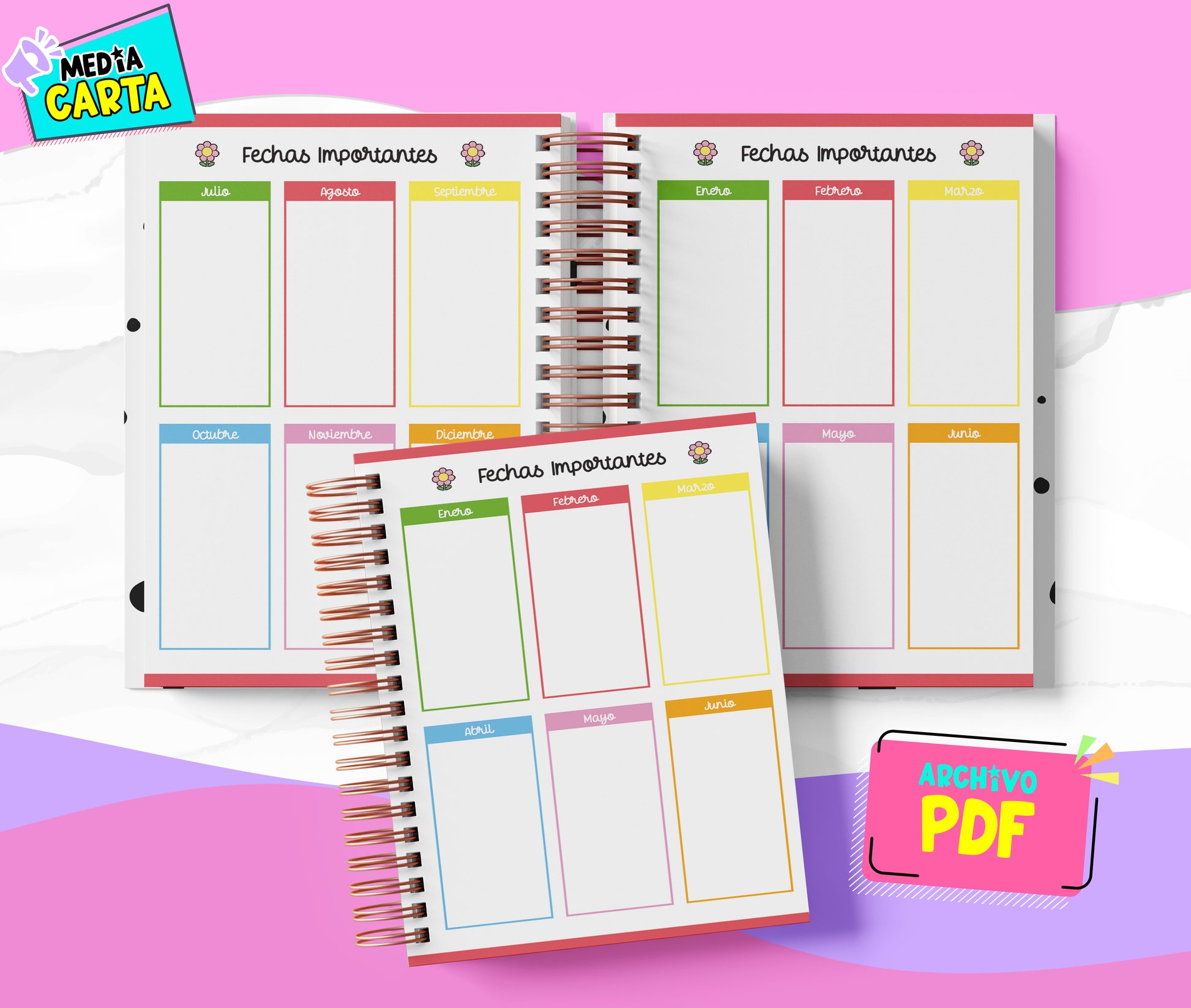 Agenda Diaria 2026 de Keroppi (PDF no editable) – Día por Página – Media Carta 14×21.5 cm – Español