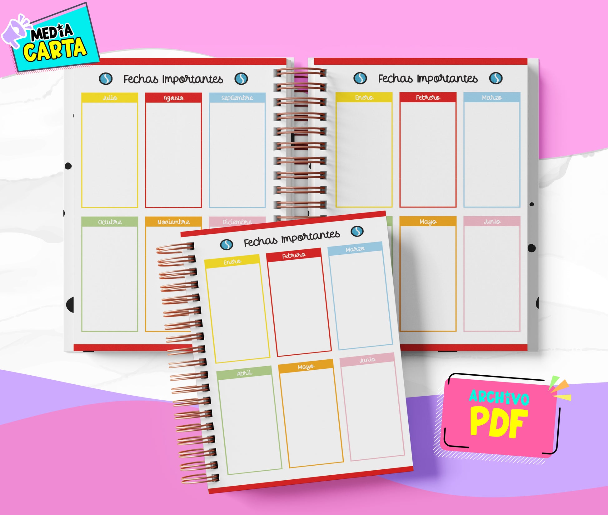 Agenda Diaria 2026 de Snoopy (PDF no editable) – Día por Página – Media Carta 14×21.5 cm – Español