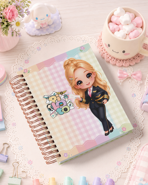 Pack de Portadas Piloto  Sobrecargo  Aeromoza - Sweet Rainbow