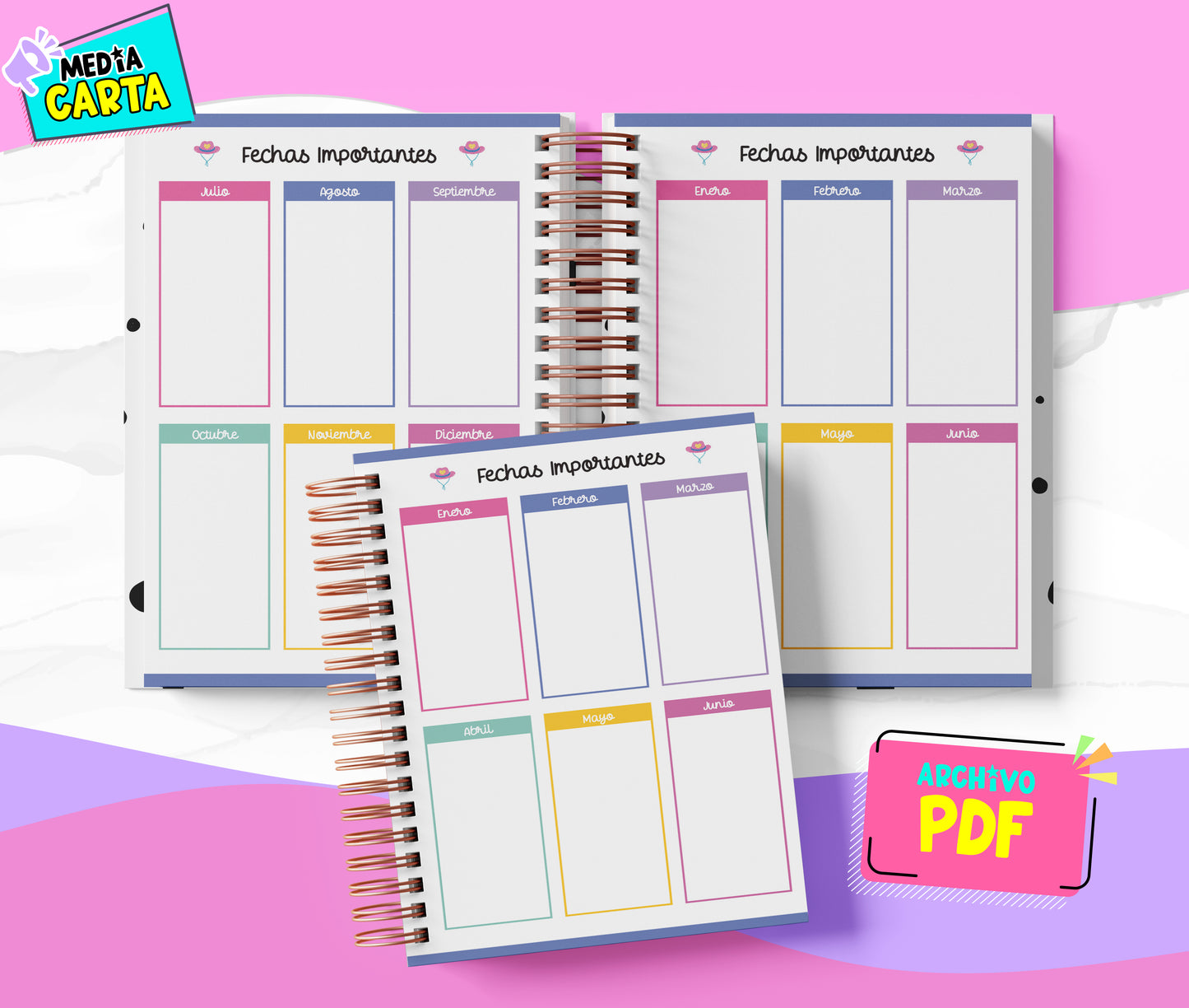 Agenda Diaria 2026 de Taylor Swift (PDF no editable) – Día por Página – Media Carta 14×21.5 cm – Español