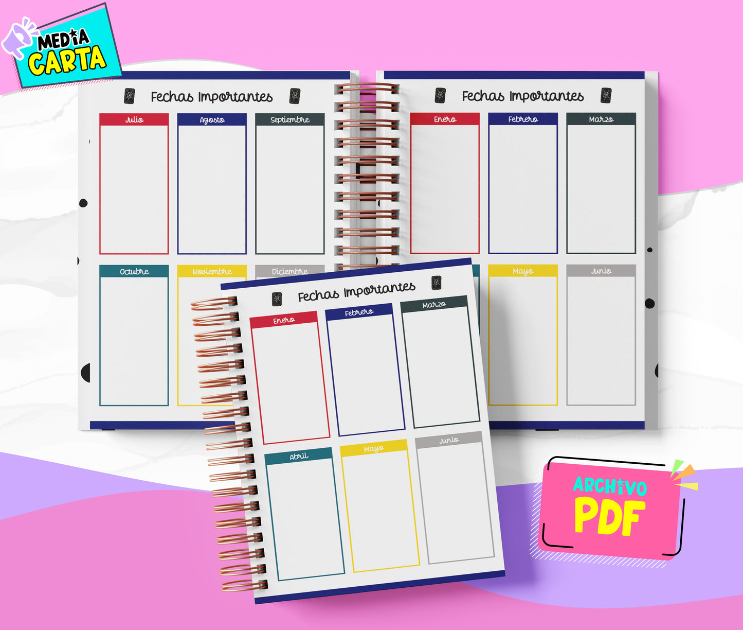 Agenda Diaria 2026 de Spiderman (PDF no editable) – Día por Página – Media Carta 14×21.5 cm – Español