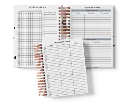 Agenda Semanal Digital 2026–2027 en Español • Minimalista Azul • Media Carta 14×21.5 cm / 5.5×8.5 in • PDF 224 páginas