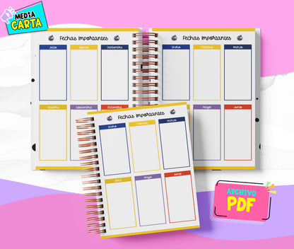 Agenda Diaria 2026 de Starwars (PDF no editable) – Día por Página – Media Carta 14×21.5 cm – Español