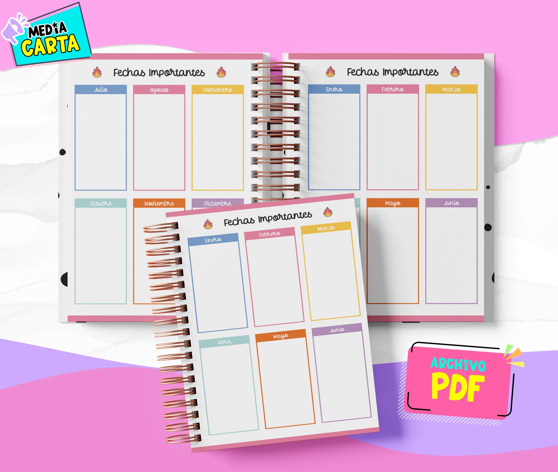 Agenda Diaria 2026 de Entrenar Dragon (PDF no editable) – Día por Página – Media Carta 14×21.5 cm – Español