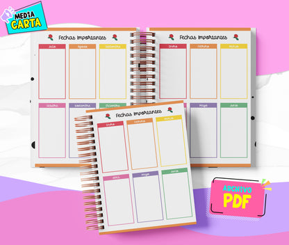 Agenda Diaria 2026 de Betty Boop (PDF no editable) – Día por Página – Media Carta 14×21.5 cm – Español