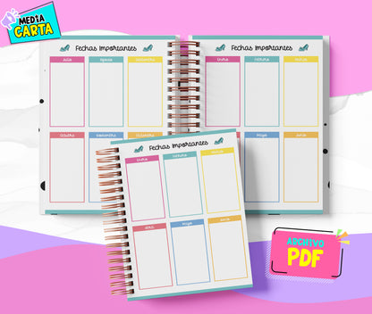 Agenda Diaria 2026 de Minnie (PDF no editable) – Día por Página – Media Carta 14×21.5 cm – Español