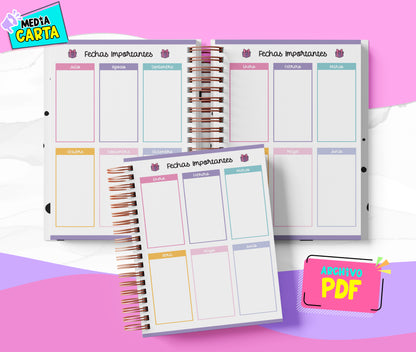 Agenda Diaria 2026 de Daisy Duck (PDF no editable) – Día por Página – Media Carta 14×21.5 cm – Español