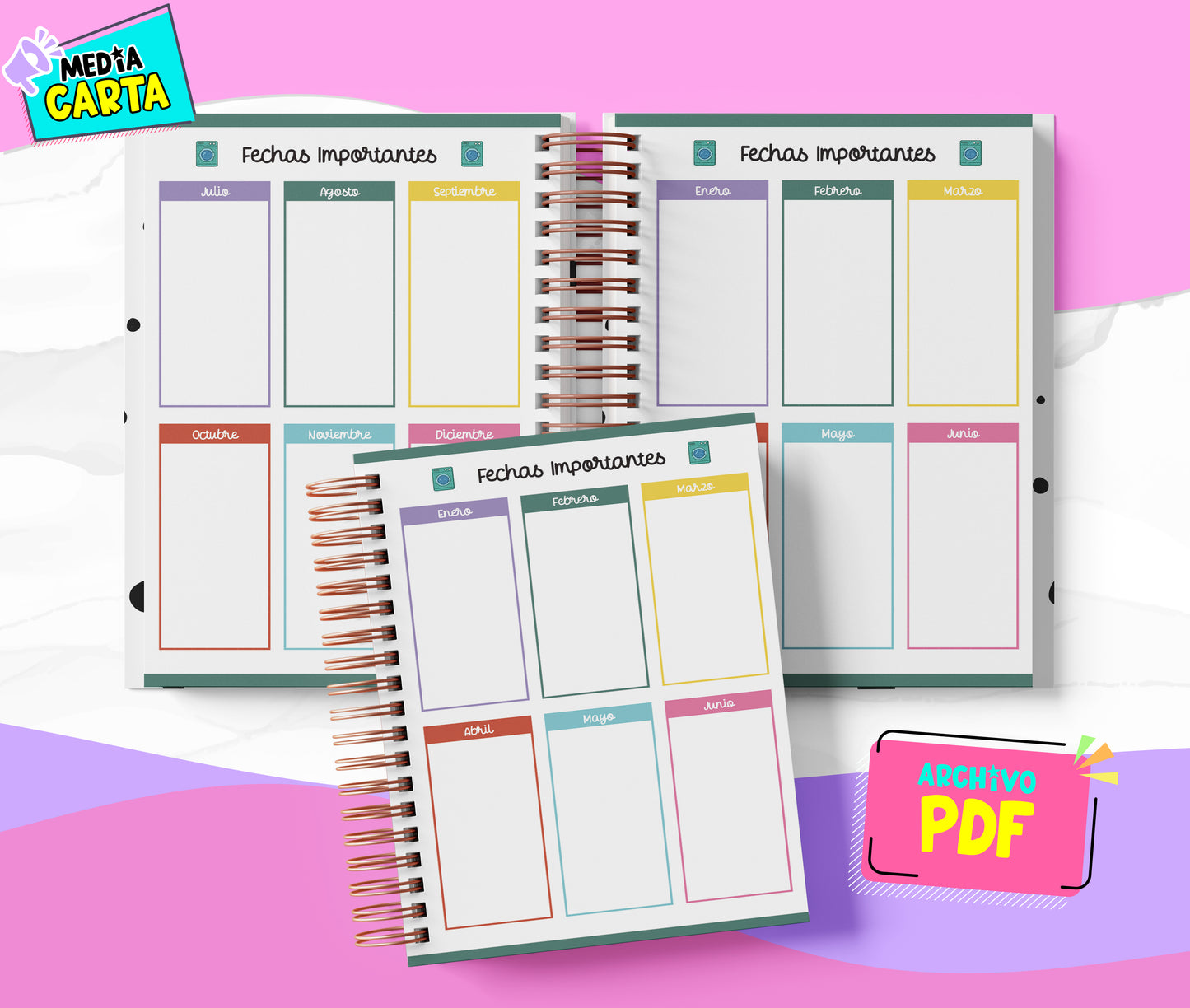 Agenda Diaria 2026 de Friends (PDF no editable) – Día por Página – Media Carta 14×21.5 cm – Español