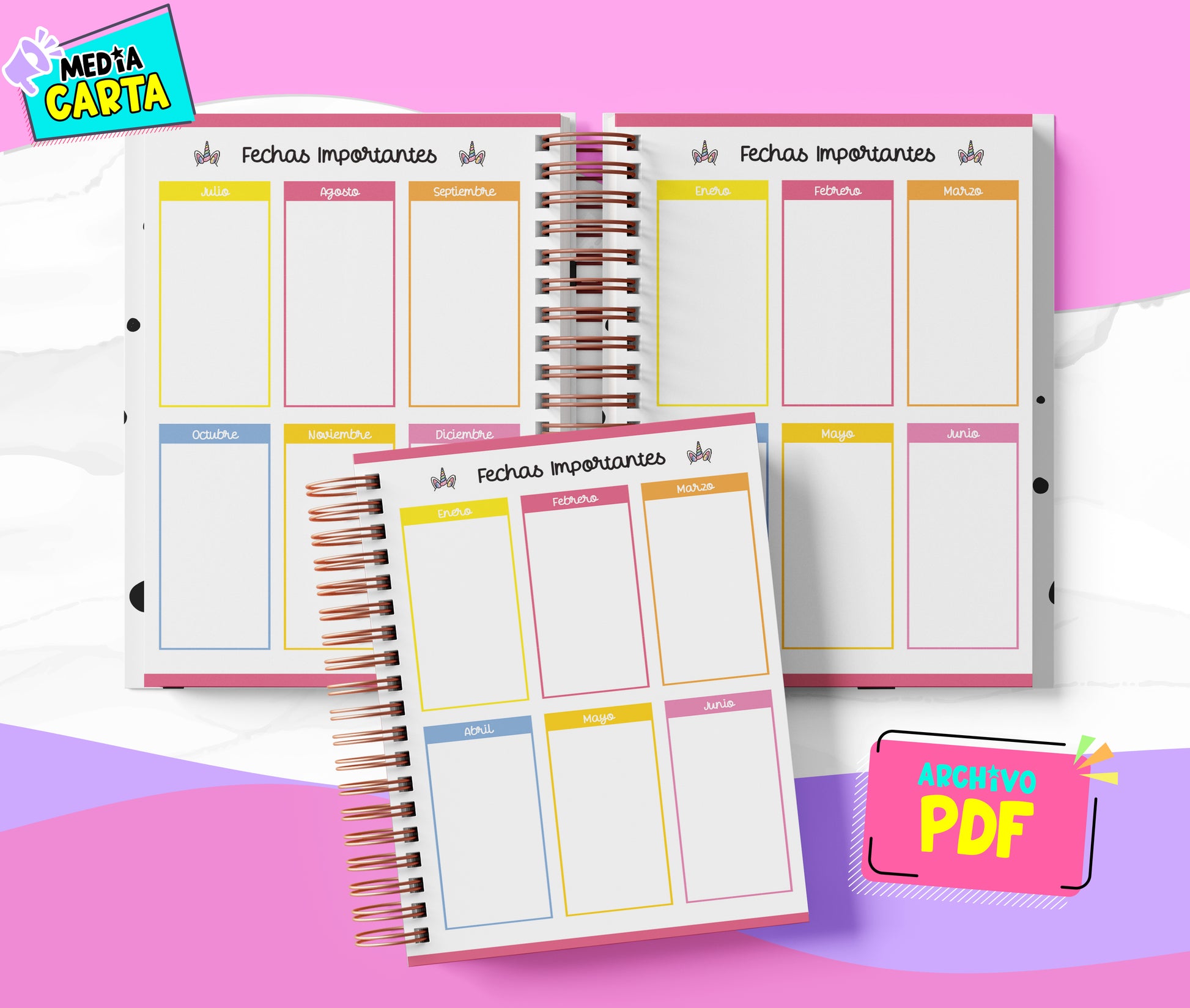 Agenda Diaria 2026 de Minions (PDF no editable) – Día por Página – Media Carta 14×21.5 cm – Español