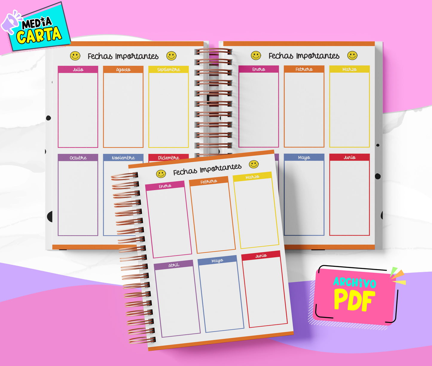 Agenda Diaria 2026 de Lizzie Mcguire (PDF no editable) – Día por Página – Media Carta 14×21.5 cm – Español