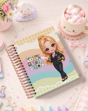 Pack de Portadas Piloto  Sobrecargo  Aeromoza - Sweet Rainbow