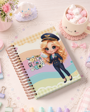 Pack de Portadas Piloto  Sobrecargo  Aeromoza - Sweet Rainbow