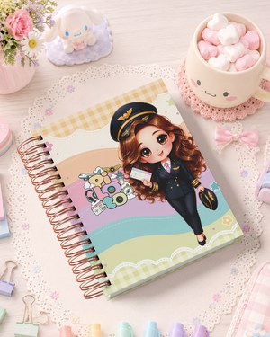 Pack de Portadas Piloto  Sobrecargo  Aeromoza - Sweet Rainbow