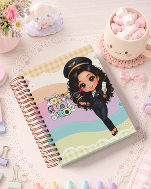 Pack de Portadas Piloto  Sobrecargo  Aeromoza - Sweet Rainbow