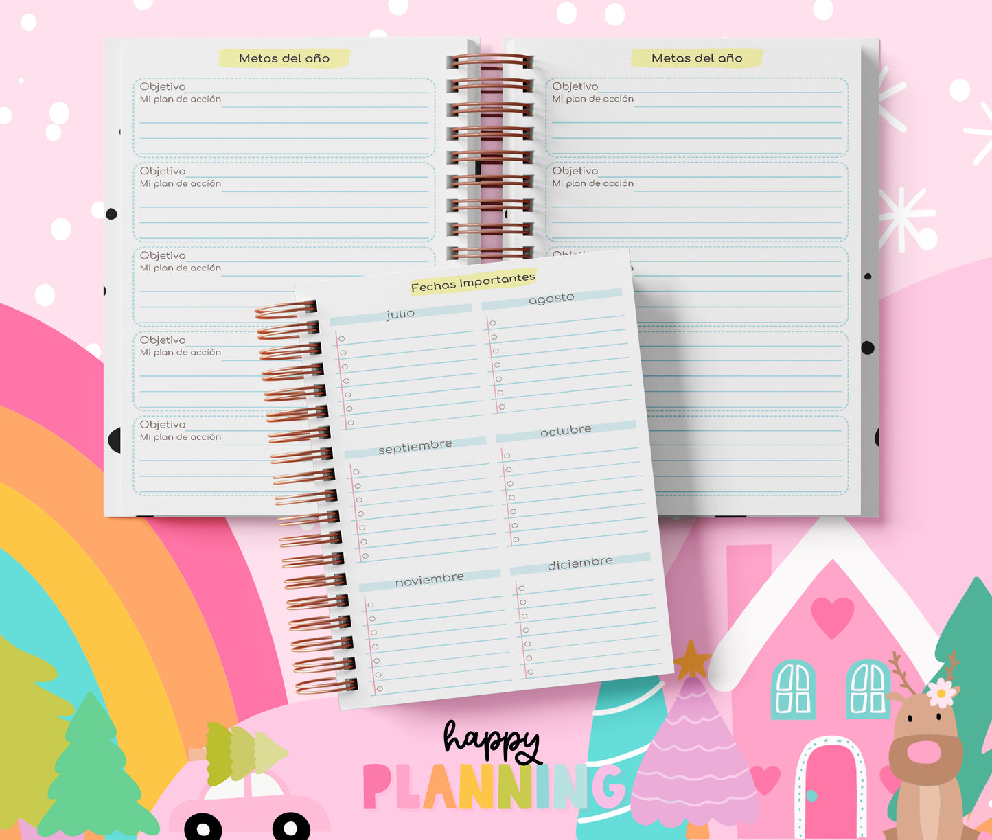 Agenda Semanal 2026 sin Horarios – Semana a la Vista | PDF Imprimible