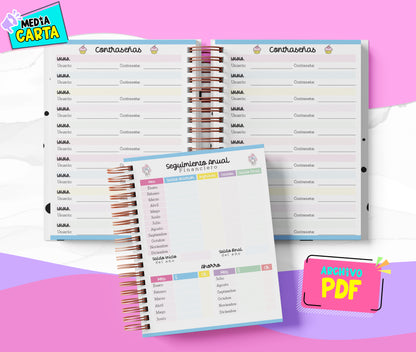 Agenda Diaria 2026 de My Melody (PDF no editable) – Día por Página – Media Carta 14×21.5 cm – Español