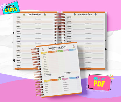 Agenda Diaria 2026 de Bob Esponja (PDF no editable) – Día por Página – Media Carta 14×21.5 cm – Español