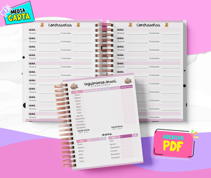 Agenda Diaria 2026 de Candy (PDF no editable) – Día por Página – Media Carta 14×21.5 cm – Español