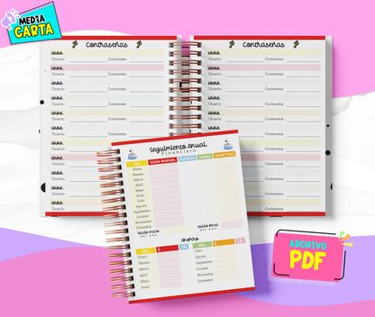 Agenda Diaria 2026 de Snoopy (PDF no editable) – Día por Página – Media Carta 14×21.5 cm – Español