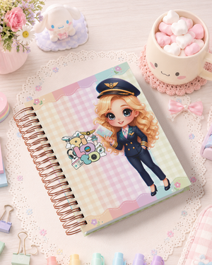 Pack de Portadas Piloto  Sobrecargo  Aeromoza - Sweet Rainbow