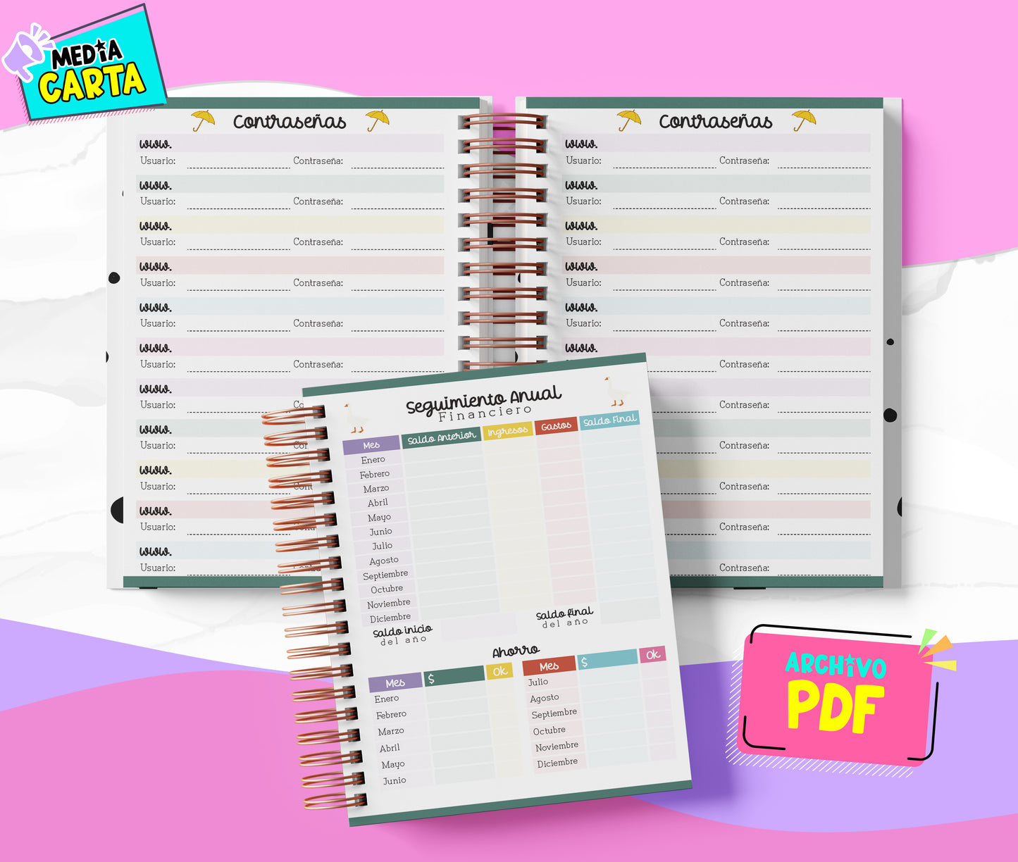 Agenda Diaria 2026 de Friends (PDF no editable) – Día por Página – Media Carta 14×21.5 cm – Español