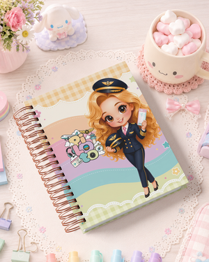 Pack de Portadas Piloto  Sobrecargo  Aeromoza - Sweet Rainbow