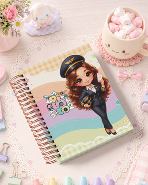 Pack de Portadas Piloto  Sobrecargo  Aeromoza - Sweet Rainbow